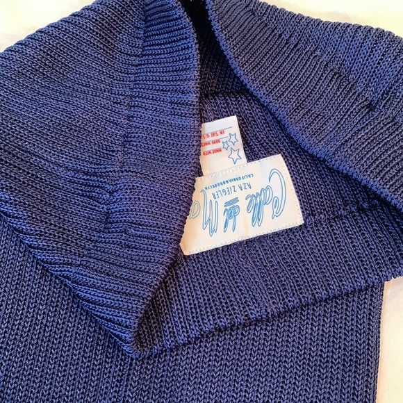 Calle Del Mar navy knit ribbed midi skirt size Small - Picture 2 of 5